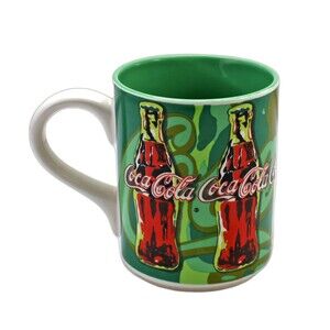 Coca-Cola Rhythm Pop Art Mug - Green Red Collectible 1998 Gibson Coffee Cup